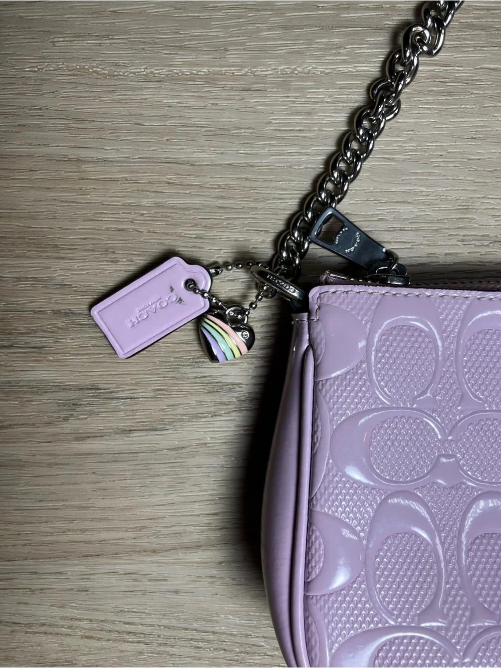 Coach lavender embossed